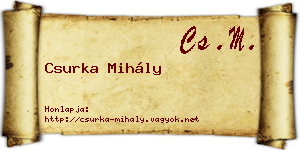 Csurka Mihály névjegykártya