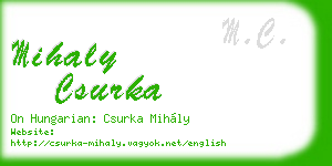 mihaly csurka business card